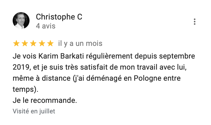 Avis psychanalyste Paris Christophe C